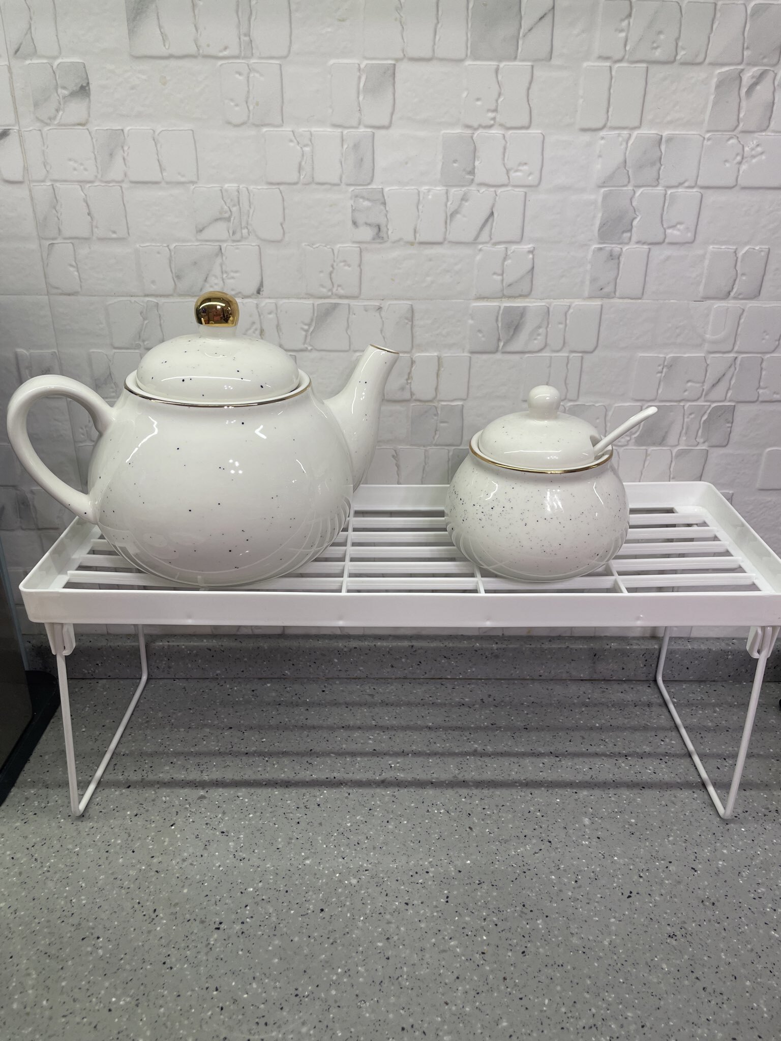 Фотография покупателя товара Полка универсальная складная, 39×14×15.5 см, белая - Фото 7