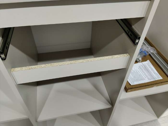 Фотография покупателя товара Шкаф прямой четырёхстворчатый для одежды «Лора», 1 ящик, 1800×570×2200 мм, цвет крафт золотой/белый - Фото 9