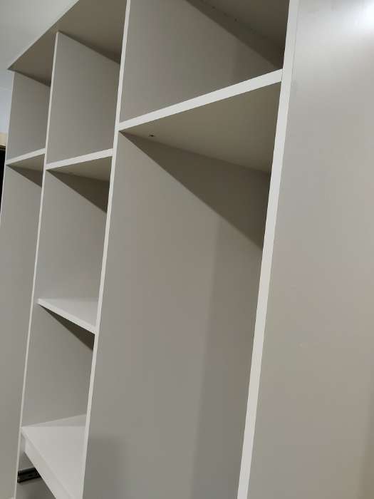 Фотография покупателя товара Шкаф прямой четырёхстворчатый для одежды «Лора», 1 ящик, 1800×570×2200 мм, цвет крафт золотой/белый - Фото 7