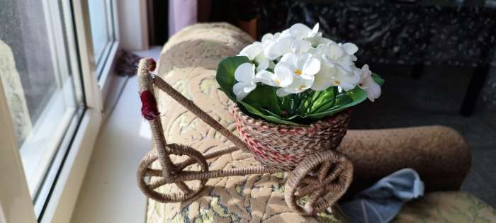 Фотография покупателя товара Букет искусственный «Герань душистая», 4×17 см, белый - Фото 1