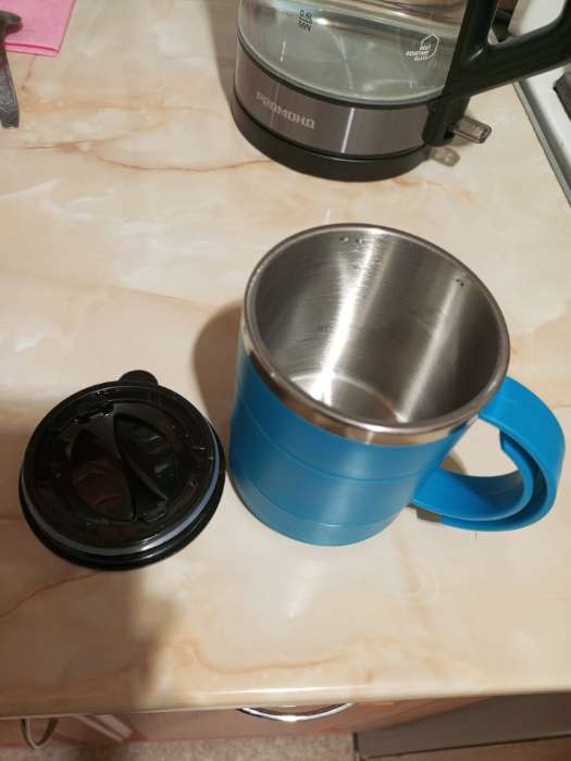 Фотография покупателя товара Термокружка «Мастер К», 450 мл, с ручкой, сохраняет тепло 2 ч, 12.5×10.5 см, красная - Фото 1