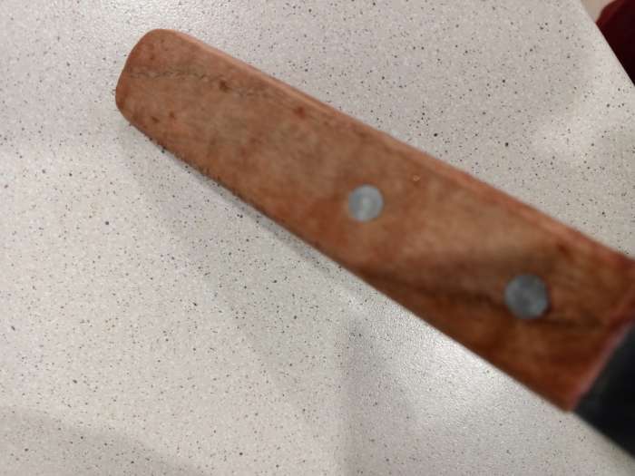 Фотография покупателя товара Кондитерская лопатка - палетка, прямая, 32 см, рабочая часть 20 см, нержавеющая сталь, коричневая - Фото 3