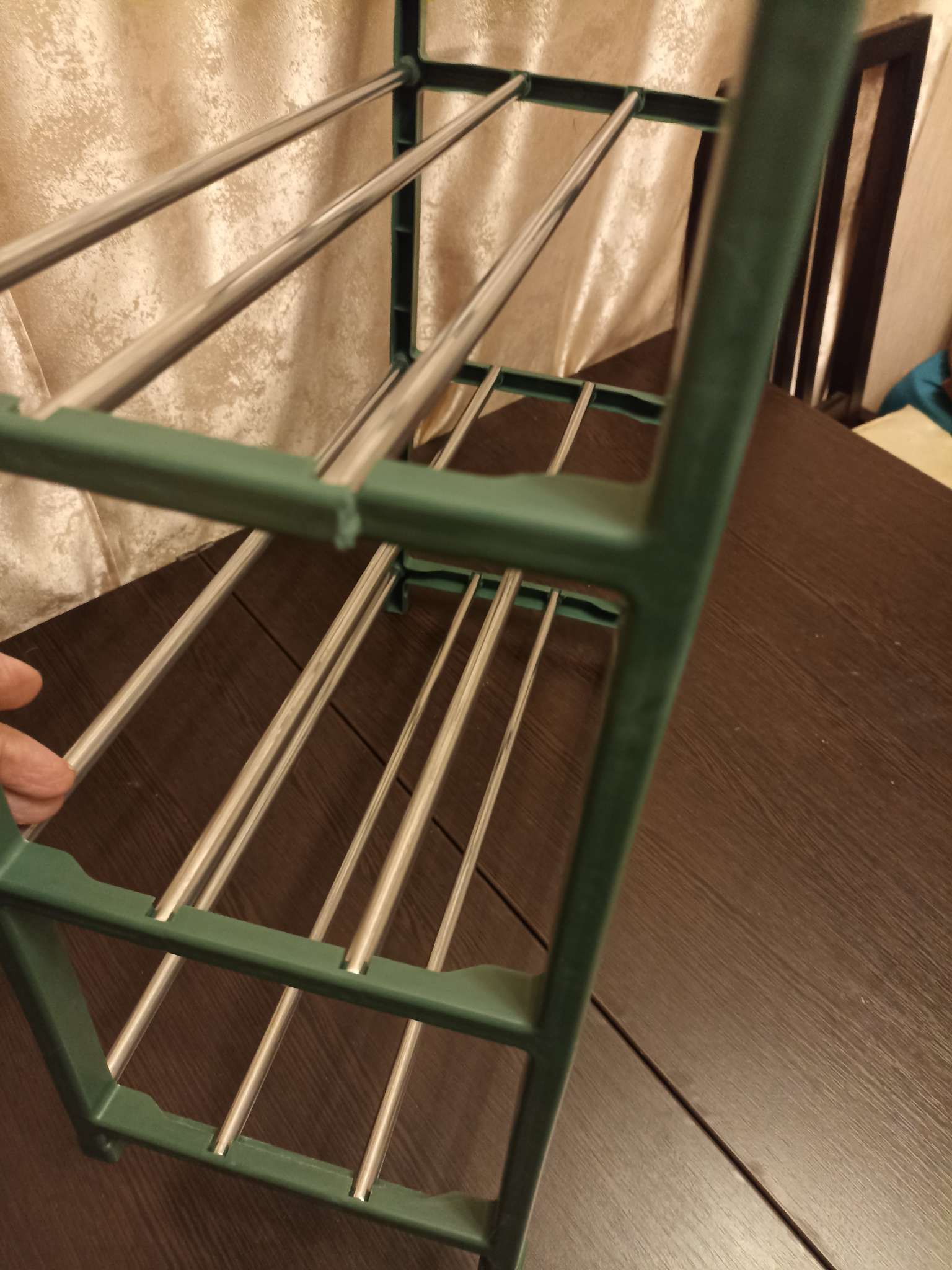 Фотография покупателя товара Полка для обуви Доляна, 4 яруса, 42×19×59 см, зелёная - Фото 131