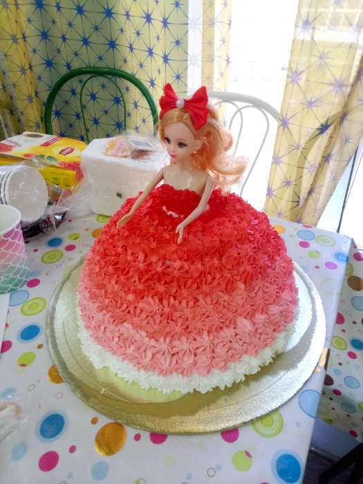 Фотография покупателя товара Кукла для торта «Сандра», 18×7×4,5 см, МИКС - Фото 3