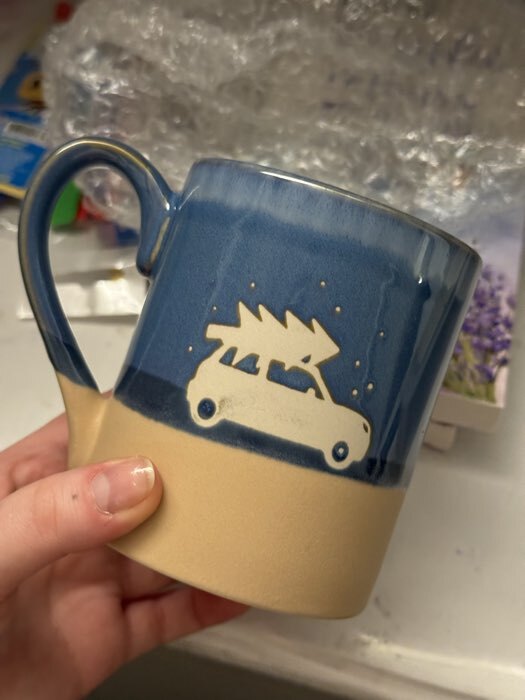 Фотография покупателя товара Кружка новогодняя керамическая «Все сбудется», 350 мл, ручная работа - Фото 1