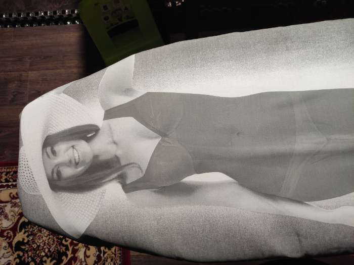 Фотография покупателя товара Чехол для гладильной доски с терморисунком GIRL, 145×46 см - Фото 4