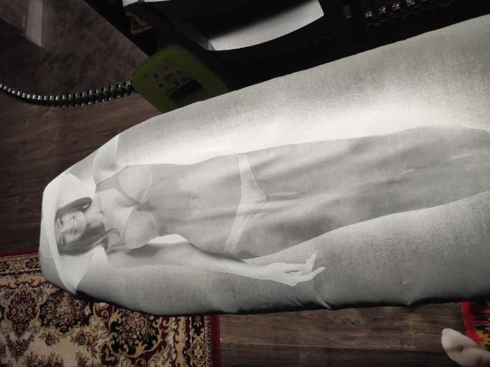 Фотография покупателя товара Чехол для гладильной доски с терморисунком GIRL, 145×46 см - Фото 6