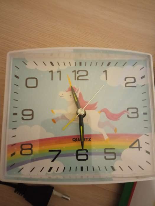 Фотография покупателя товара Часы - будильник настольные "Единорог", дискретный ход, 12.5 х 10.5 см, АА