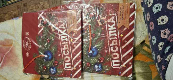 Фотография покупателя товара Пакет-коробка новогодний подарочный «Подарок», 28×20×13 см - Фото 1