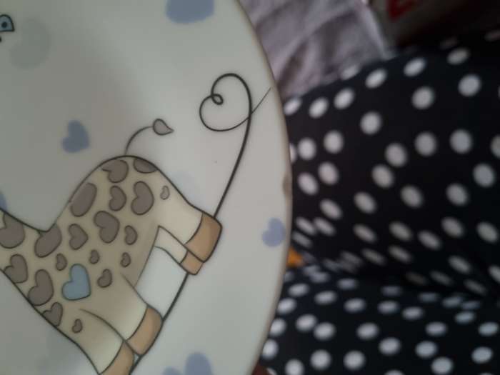 Фотография покупателя товара Набор детской посуды из керамики Доляна «Жирафик», 3 предмета: кружка 230 мл, миска 400 мл, тарелка d=18 см - Фото 16