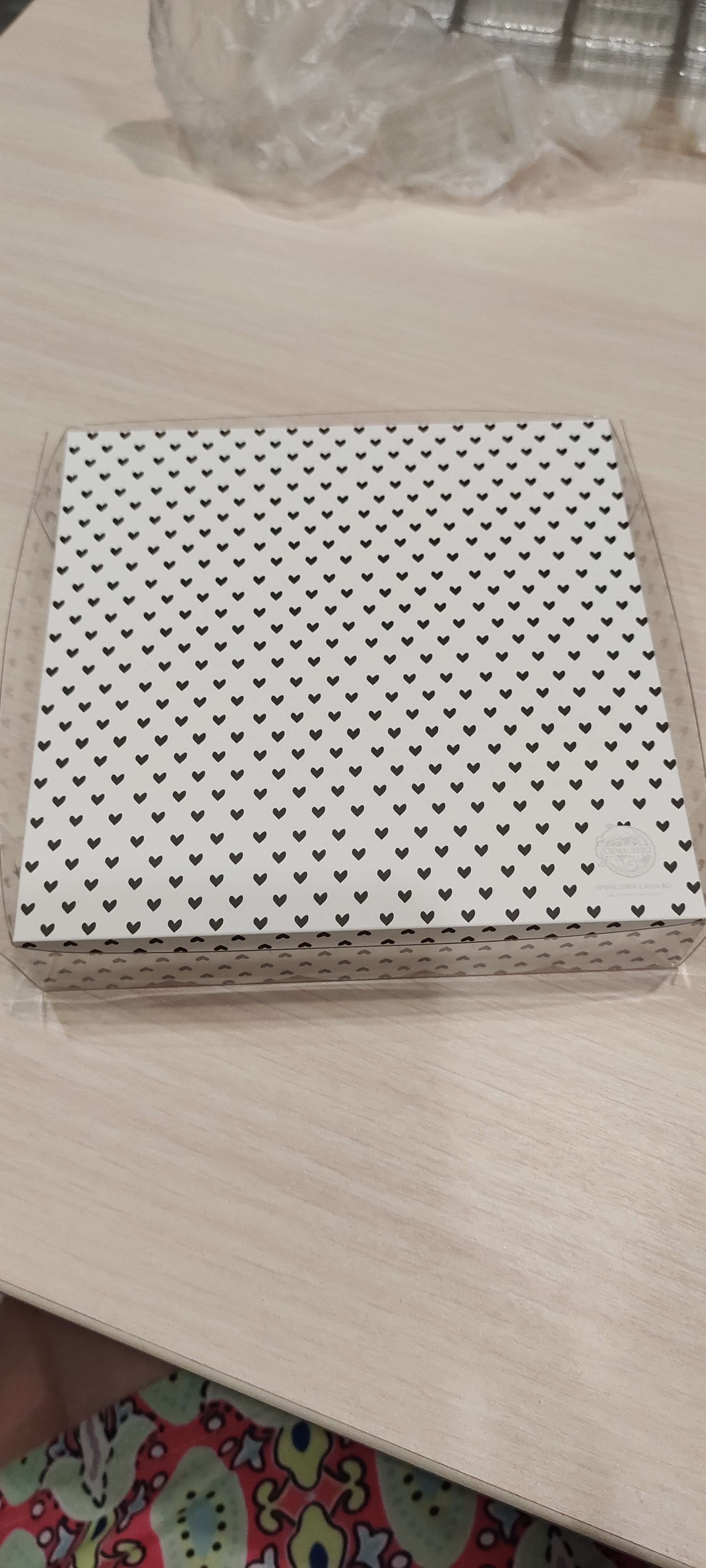 Фотография покупателя товара Коробка для печенья, кондитерская упаковка с PVC крышкой, Love, 15 х 15 х 3 см - Фото 1