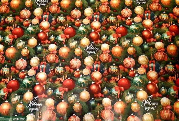 Фотография покупателя товара Бумага упаковочная глянцевая «Новый год 2026», лошадь, 50×70 см - Фото 3