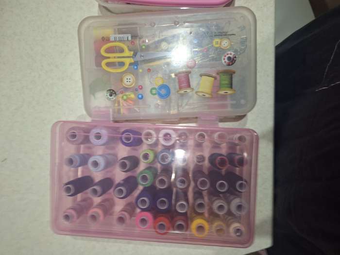 Фотография покупателя товара Органайзер для ниток, 42 ячейки, 23.5×13.5×6.5 см, МИКС - Фото 1