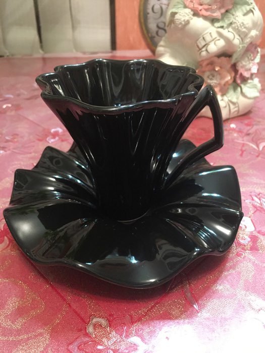 Фотография покупателя товара Чайная пара "Лотос черный ", 2 предмета, блюдце, кружка 0.2 л