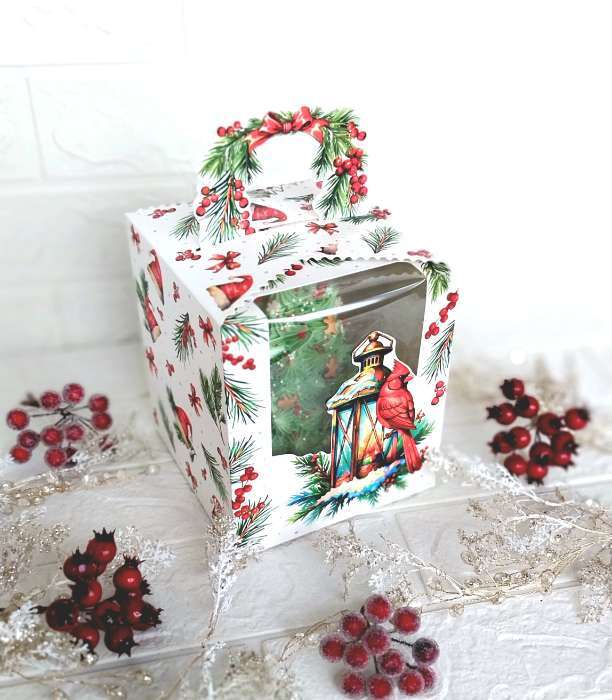 Фотография покупателя товара Коробка подарочная новогодняя складная «Сказочный Дед Мороз» 14×16×14 см - Фото 5