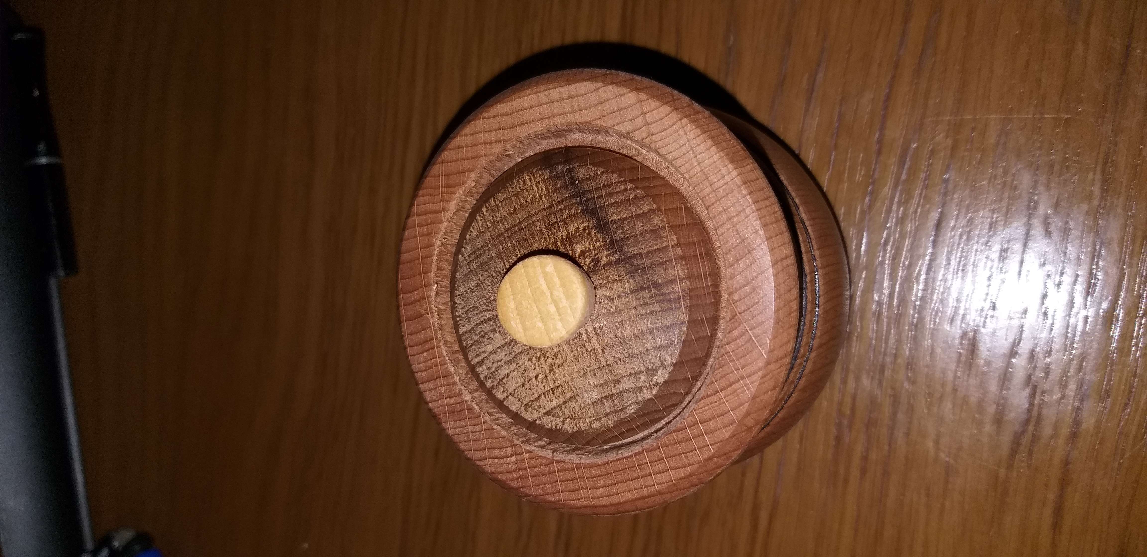 Фотография покупателя товара Солонка фигурная деревянная, h=6 см, d=7 см, массив бука - Фото 4