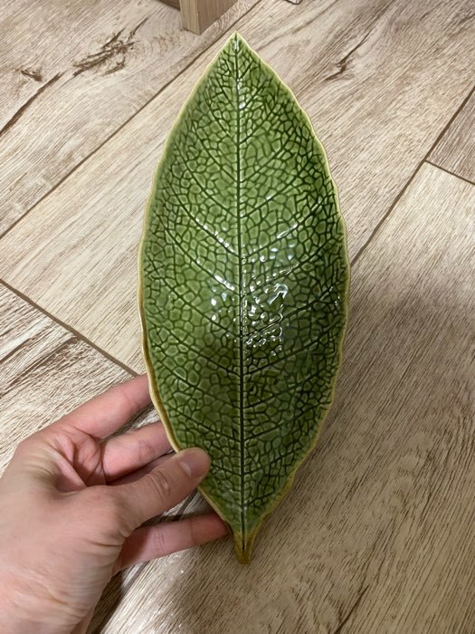 Фотография покупателя товара Блюдо керамическое сервировочное «Дендрарий», 26×10,5×1,5 см, цвет зелёный
