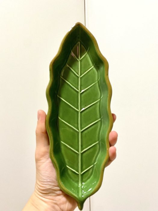 Фотография покупателя товара Блюдо сервировочное Доляна «Лист», 25×9×2,8 см, цвет зелёный