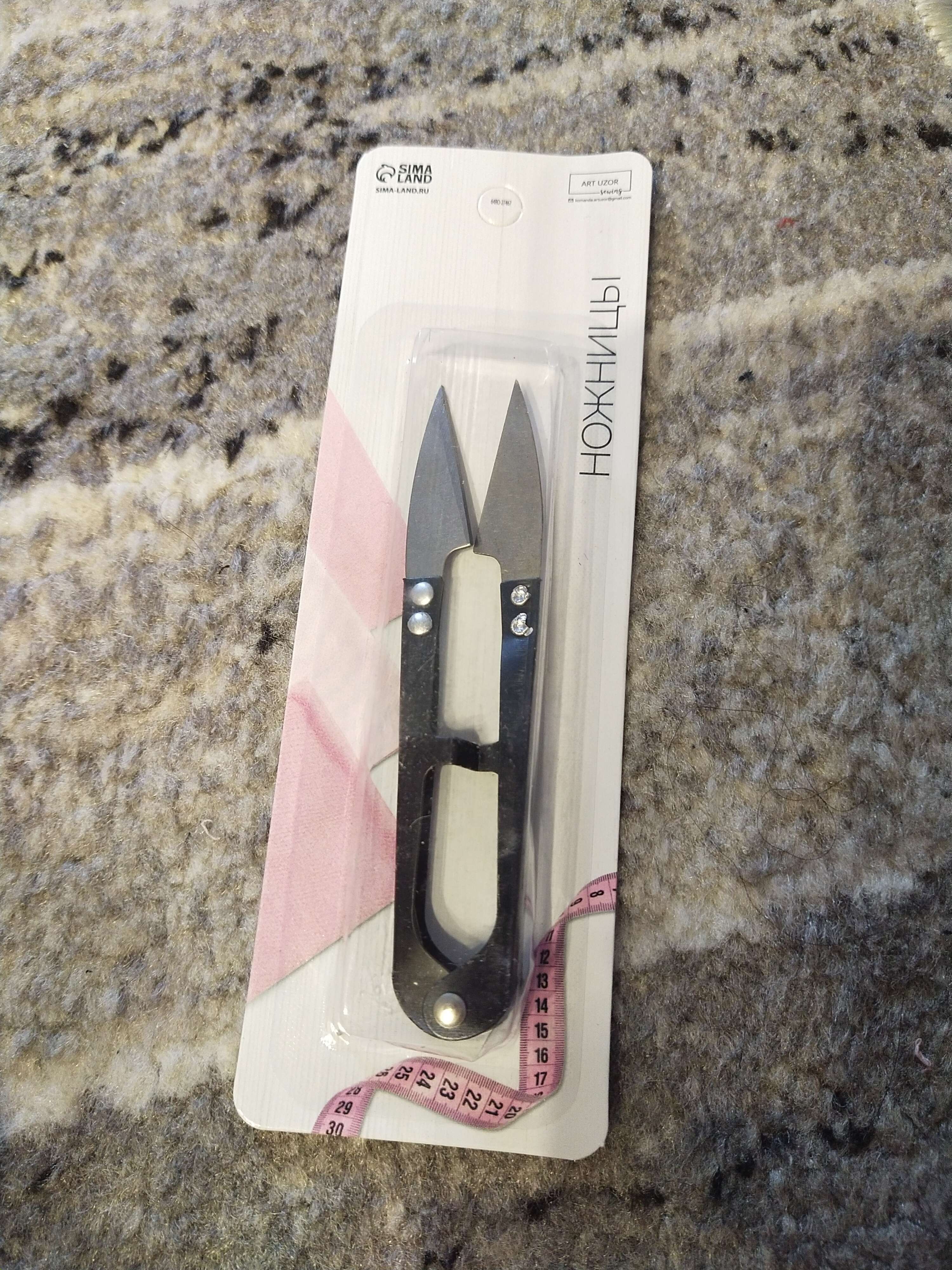 Фотография покупателя товара Ножницы для обрезки ниток, 10 см, цвет МИКС - Фото 4