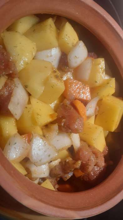 Фотография покупателя товара Жаровня Кунгурская керамика, 2 л, с ручками, разноцветная - Фото 1