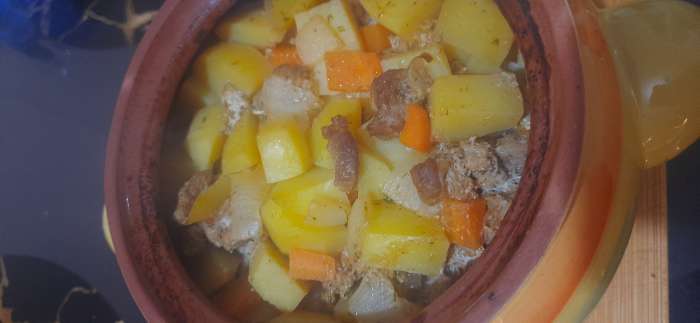 Фотография покупателя товара Жаровня Кунгурская керамика, 2 л, с ручками, разноцветная - Фото 2