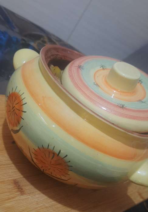 Фотография покупателя товара Жаровня Кунгурская керамика, 2 л, с ручками, разноцветная - Фото 3