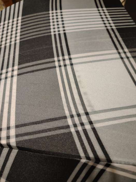 Фотография покупателя товара Зонт - трость автоматический «Клетка», эпонж, 8 спиц, R=60/70 см, d=120 см, МИКС - Фото 1