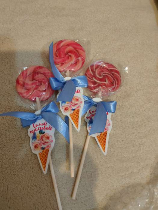 Фотография покупателя товара Леденец на палочке «Исполнения желаний», вкус: дыня, 15 г - Фото 2