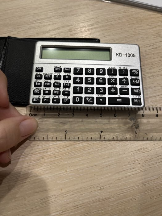 Фотография покупателя товара Калькулятор инженерный с чехлом 10-разрядный, Kd=1005 - Фото 3