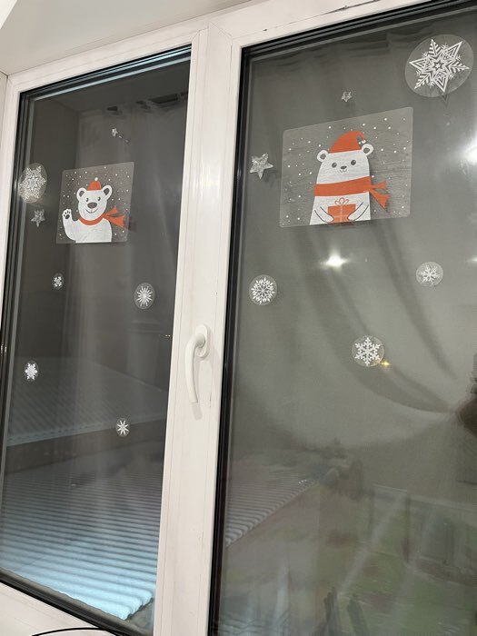 Фотография покупателя товара Наклейки новогодние «Ёлка», 35×33 см - Фото 4