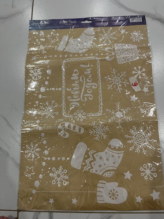 Фотография покупателя товара Наклейки на окна многоразовые «Новогодние снежинки», 33×50 см - Фото 9