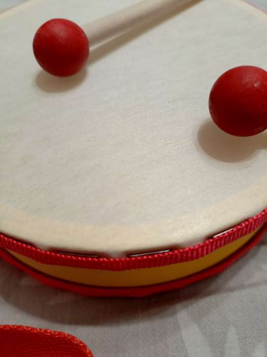 Фотография покупателя товара Игрушка музыкальная Лесная мастерская «Барабан», бумажная мембрана, 14×14×4.5 см, МИКС - Фото 1