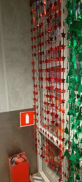 Фотография покупателя товара Занавес новогодний для фотозоны «Ёлочка», золотой - Фото 1