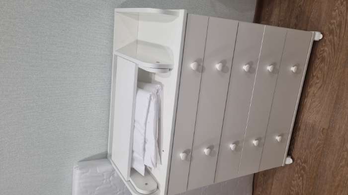 Фотография покупателя товара Комод пеленальный детский ИНКАНТО OSKAR V 800/5, 84×45×101 см, 5 ящиков, белый - Фото 1