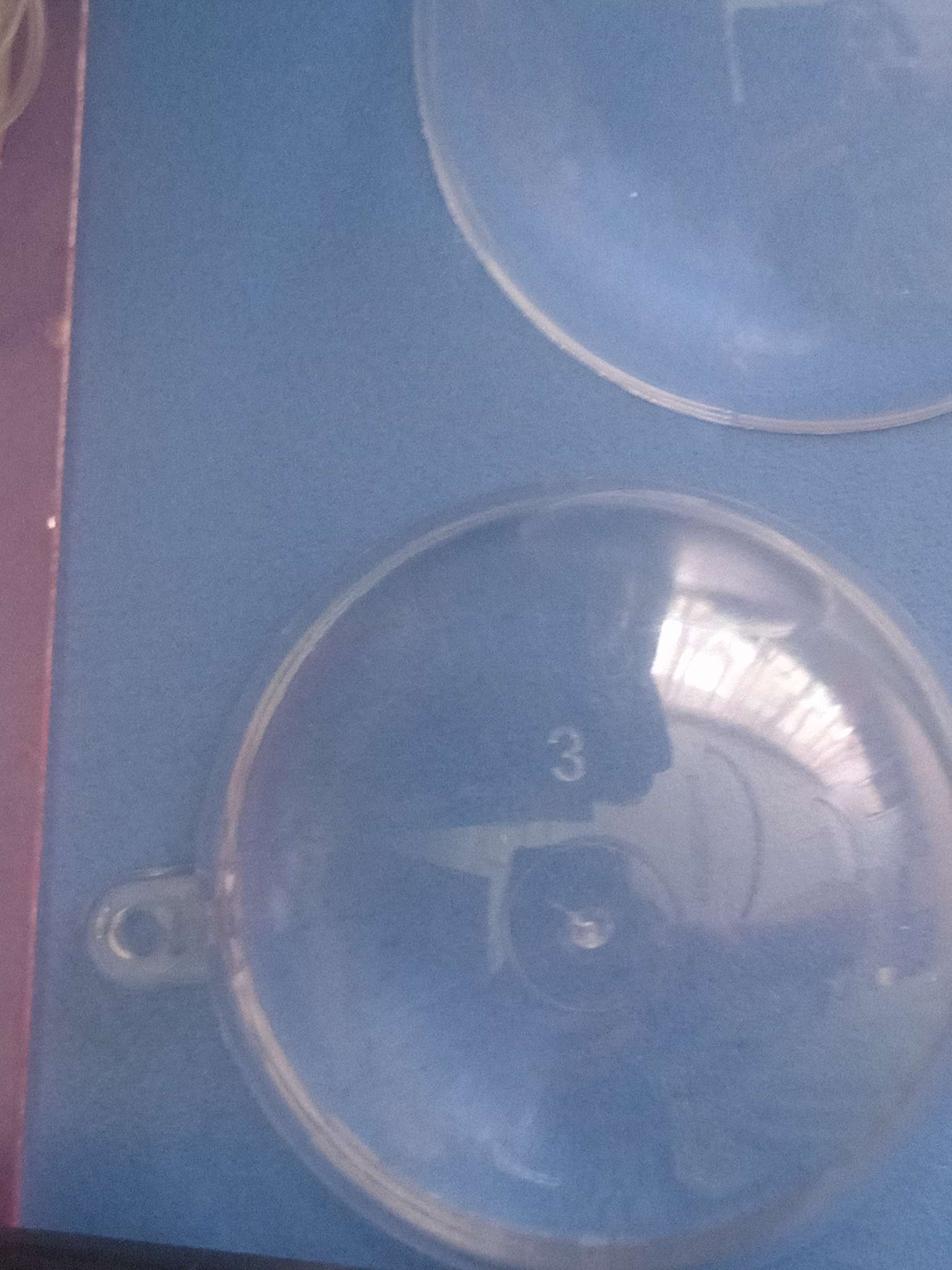 Фотография покупателя товара Ёлочный шар заготовка, прозрачный, подвеска, раздельные части, диаметр 6 см - Фото 5