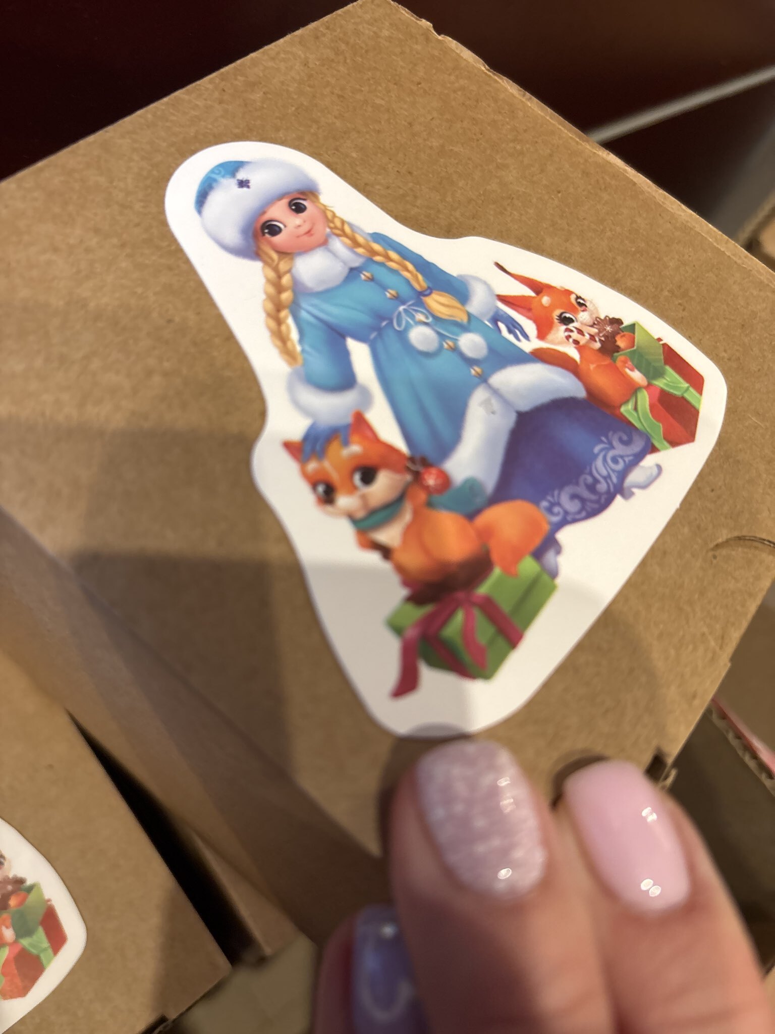 Фотография покупателя товара Открытка-декор новогодний на пухлом скотче «Снегурочка» - Фото 7