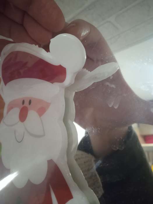 Фотография покупателя товара Наклейка на стекло «Дед Мороз с оленем», 16.5×16.5 см - Фото 8