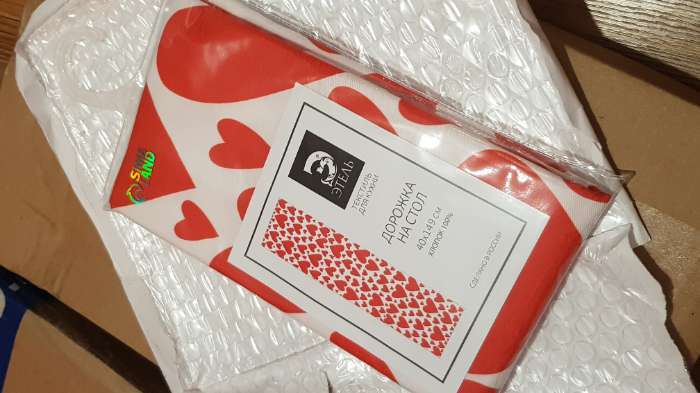 Фотография покупателя товара Дорожка на стол "Этель" Red hearts 40х149см, 100% хлопок, саржа 190 г/м2 - Фото 1