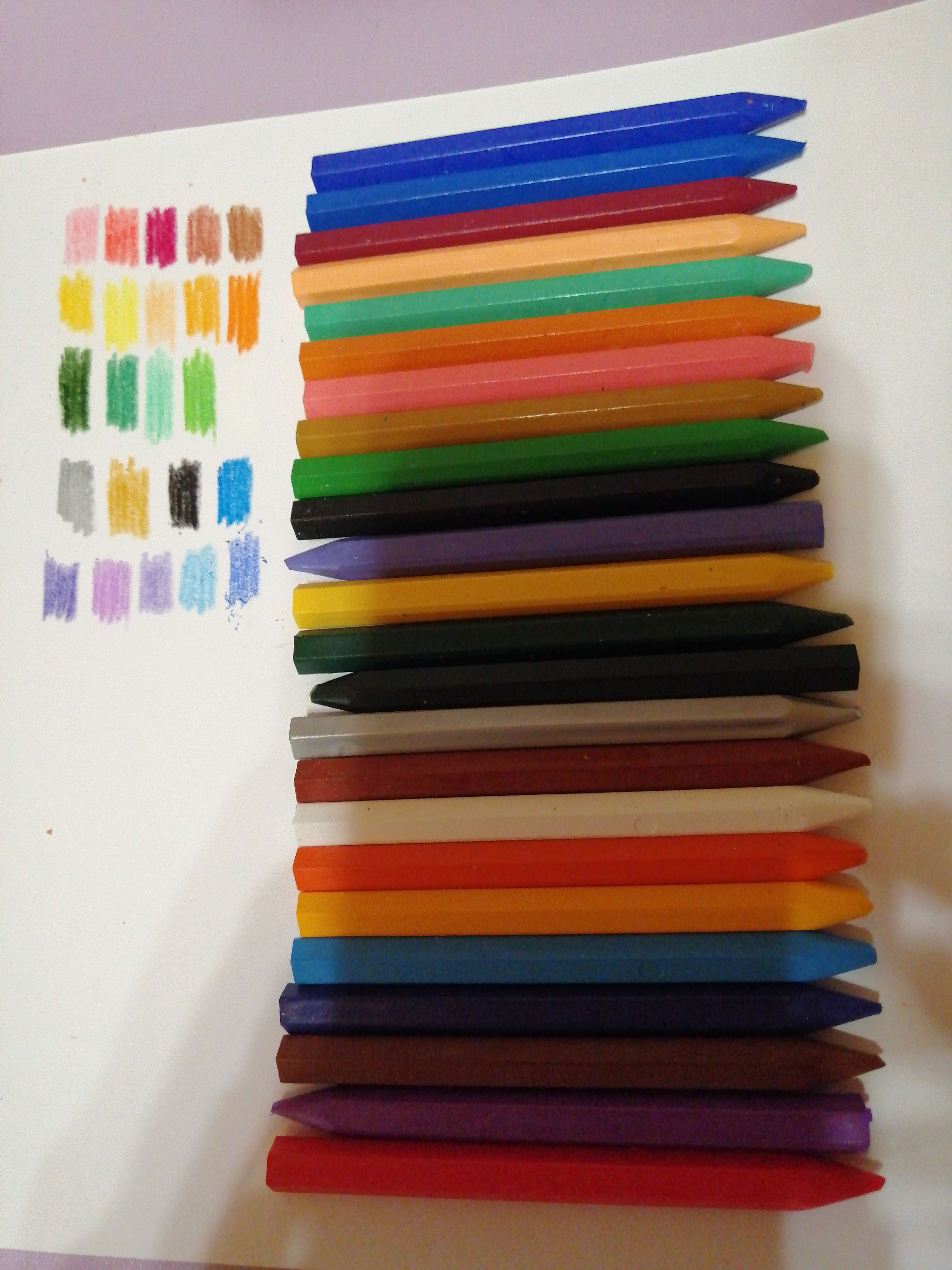 Фотография покупателя товара Мелки восковые 24 цвета ZOO, шестигранные