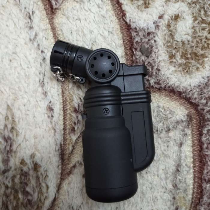 Фотография покупателя товара Газовая горелка туристическая с пьезоподжигом, 2.4×4.6×7.8 см, чёрная - Фото 1