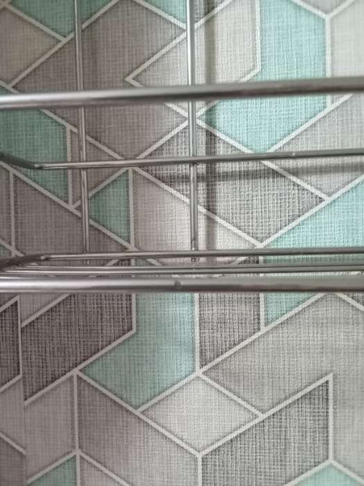 Фотография покупателя товара Полка прямоугольная 3-х ярусная, 26.5×10.5×50 см, хром - Фото 1