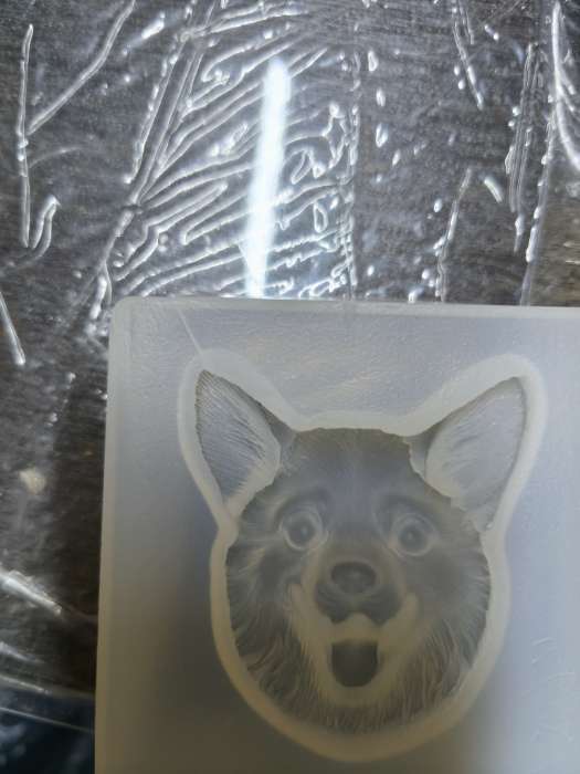 Фотография покупателя товара Молд для заливки «Мордашка», силикон, 8×2.3 см, прозрачный - Фото 2