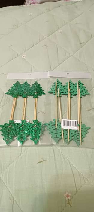 Фотография покупателя товара Шпажки для канапе «Зеленые елочки», набор 6 шт. - Фото 1