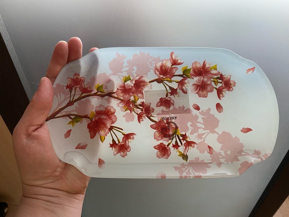 Фотография покупателя товара Блюдо стеклянное сервировочное Доляна «Сакура», 23,8×13,8 см