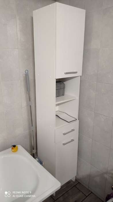 Фотография покупателя товара Пенал для ванной комнаты, белый, 33 х 33 х 185 см - Фото 22