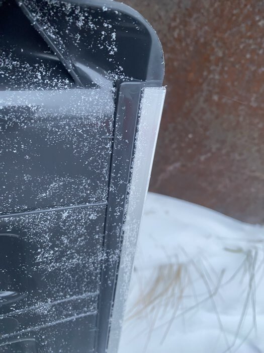 Фотография покупателя товара Движок для уборки снега, пластиковый ковш 47×70 см, металлическая планка, металлическая ручка - Фото 8