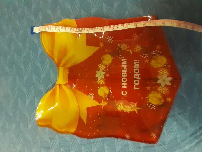 Фотография покупателя товара Блюдо стеклянное сервировочное Доляна «Подарок. Новогоднее настроение», 15.1×17.3 см - Фото 1