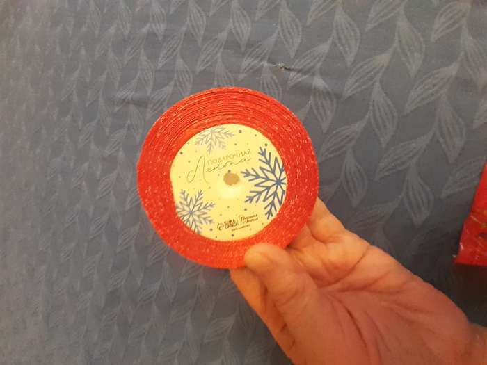 Фотография покупателя товара Лента атласная «Снежинки», 15 мм, 23±1 м, серая - Фото 1