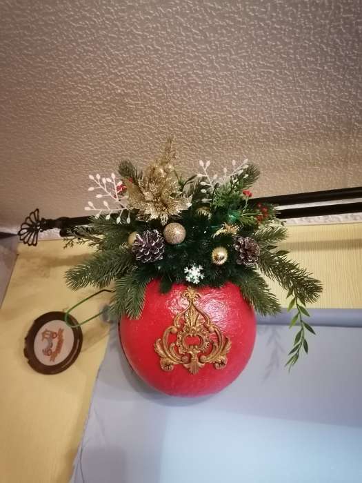 Фотография покупателя товара Ветка декоративная новогодняя, набор 5 шт., 27 см - Фото 2