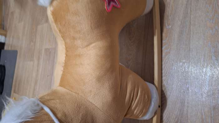 Фотография покупателя товара Качалка «Лошадка: Звёздочка», музыкальная, бежевая, цвет звёзд МИКС - Фото 9